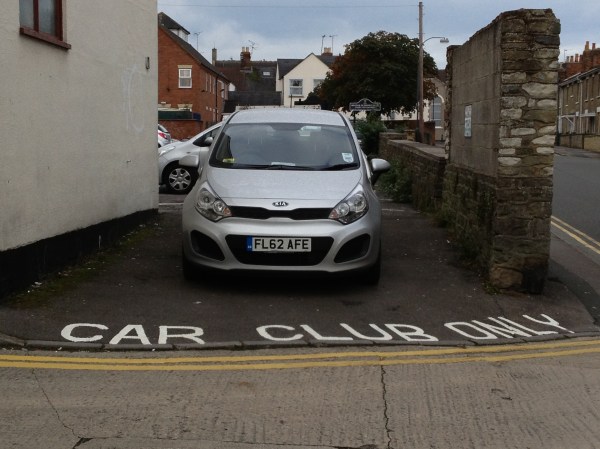 Photo of the Cowheels car club vehicle parked in Prospect Place, Swindon