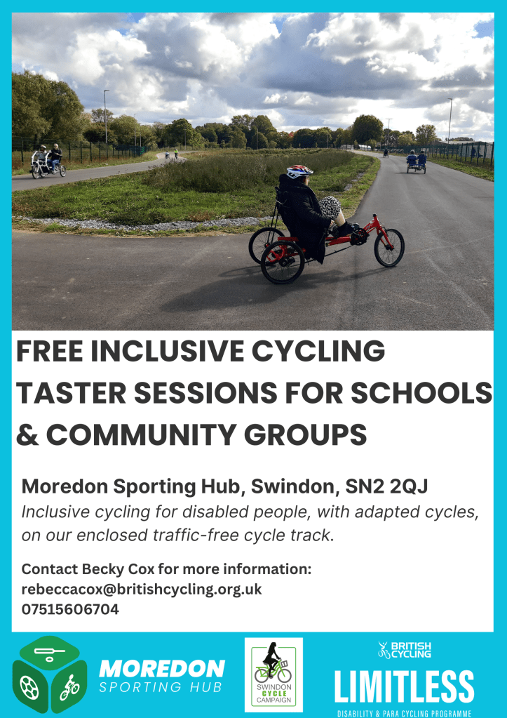 Flyer giving details of the free inclusive sessions for schools and community groups
